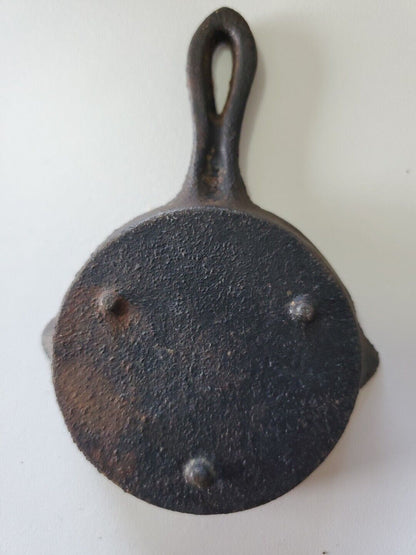 2 Vintage  Miniature Decorative Cast Iron Skillet Frying Pan